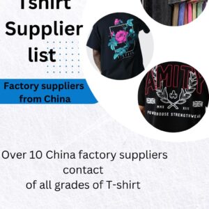 ULTIMATE T-SHIRT SUPPLIERS LIST